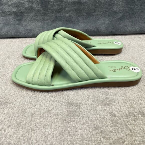 Seychelles Womens Word For Word Slide Sandals Green Size 8 NWOT - Picture 3 of 9